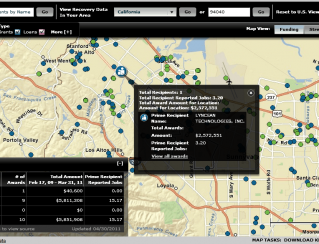 Recovery.gov Map of Funding